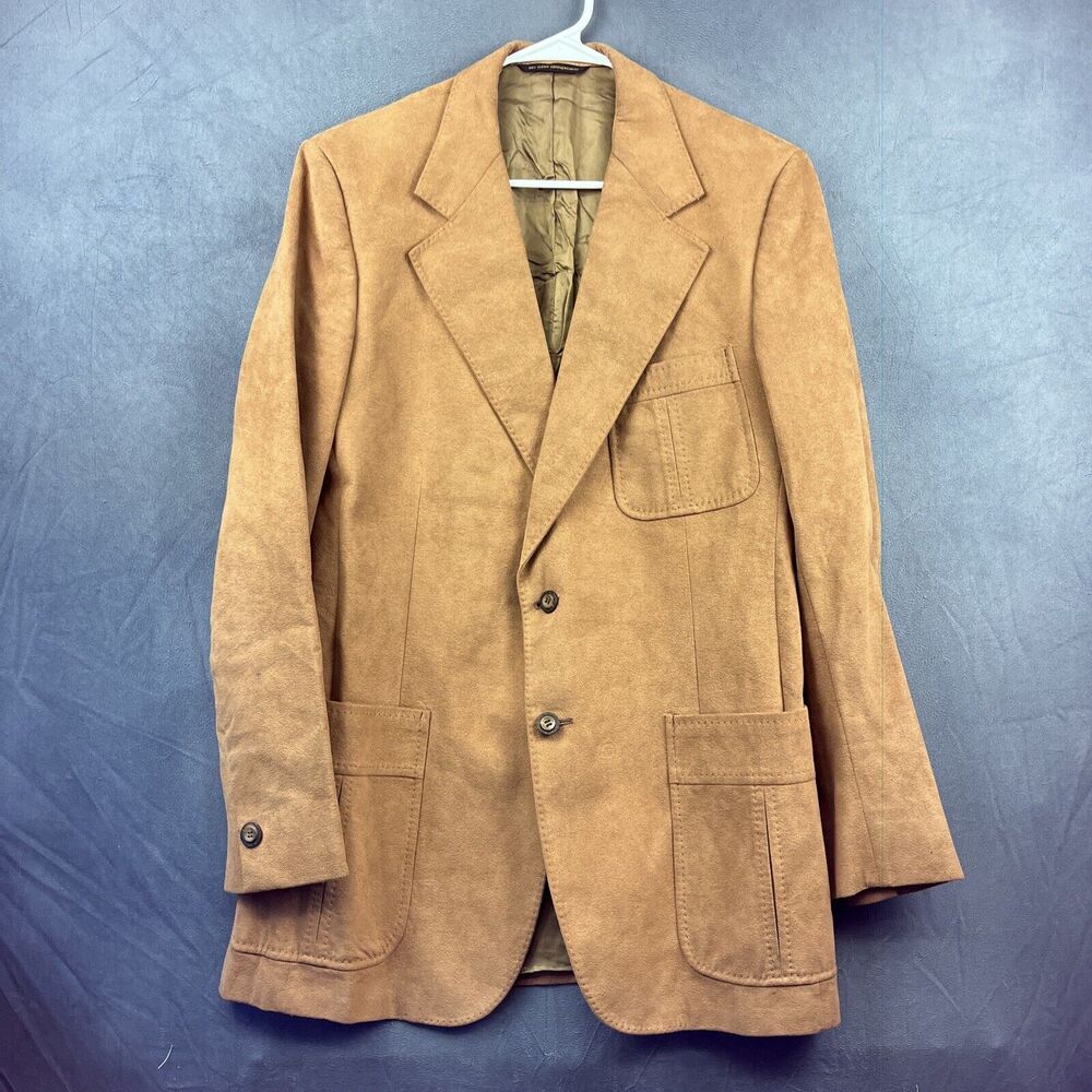 DONCASTER 2 BUTTON BLAZER JACKET 40L Sport Coat Tan Grandpacore Soft Western
